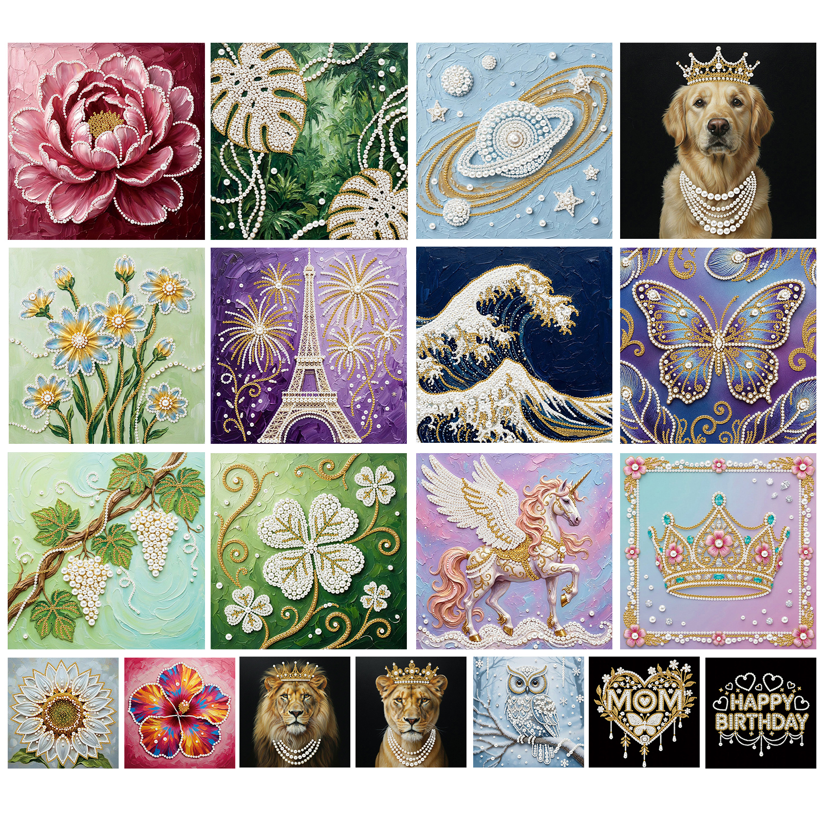 Art Craft Animals - DIY Plant Animal Pearl Painting Art