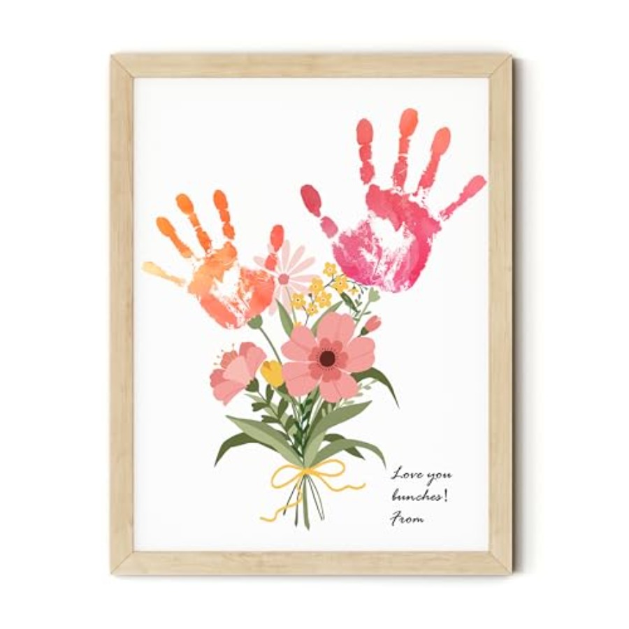 Art & Craft Kids Toys - Flower Bouquet Handprint Art Craft DIY
