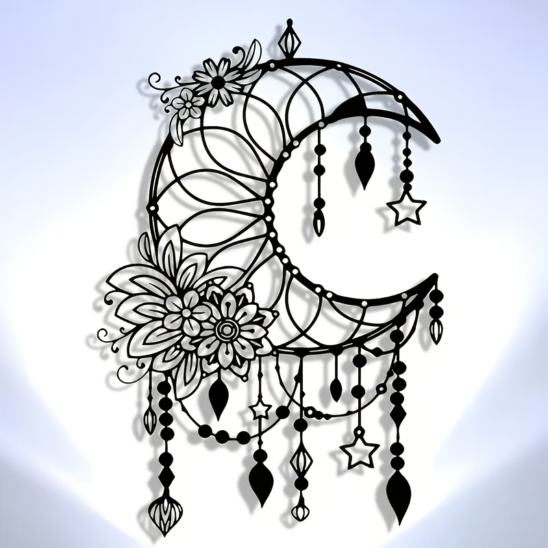 Art Craft Cafe - Elegant Gothic Crescent and Floral Acrylic