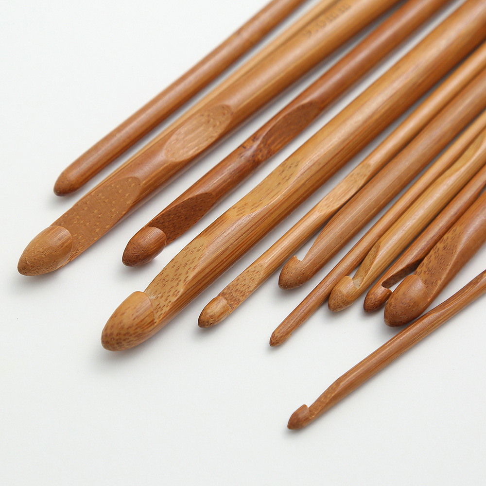 Crochet Hook Set - 12pcs/Set DIY Crochet Hooks Set Bamboo