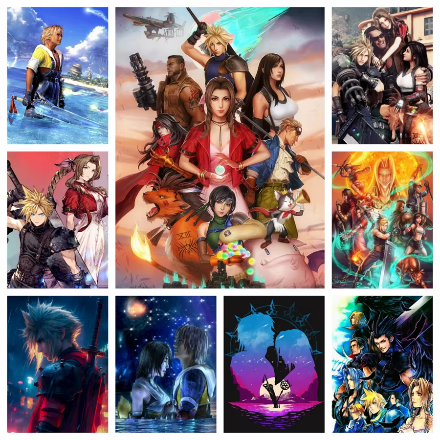 Art Craft Games - Final Fantasy Game Cartoon Design Oil