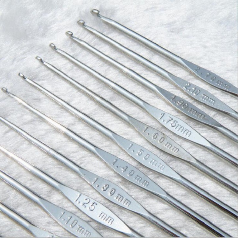 Crochet Hook Set - Metal Handle Crochet Hook Knitting Needles