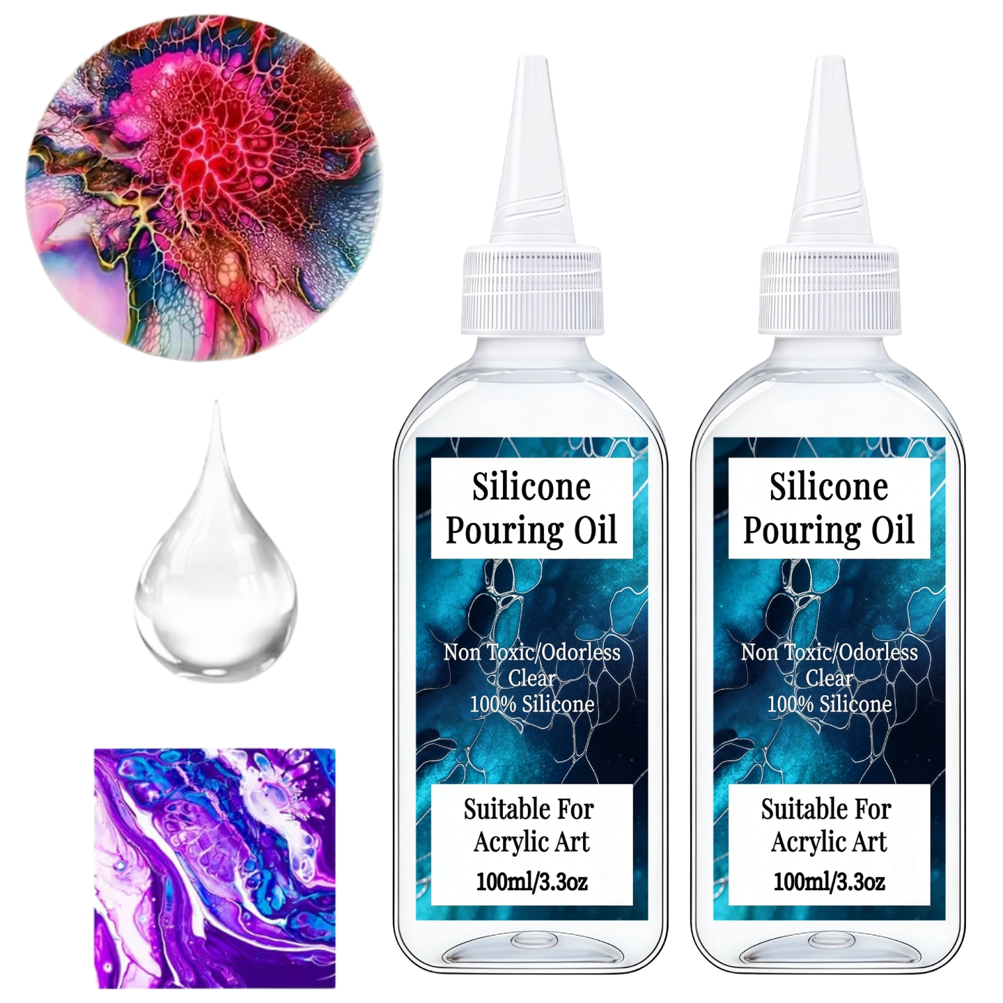 Acrylic Pour Paint - 3.3oz/6.76oz silicone Pouring oil Special Cell