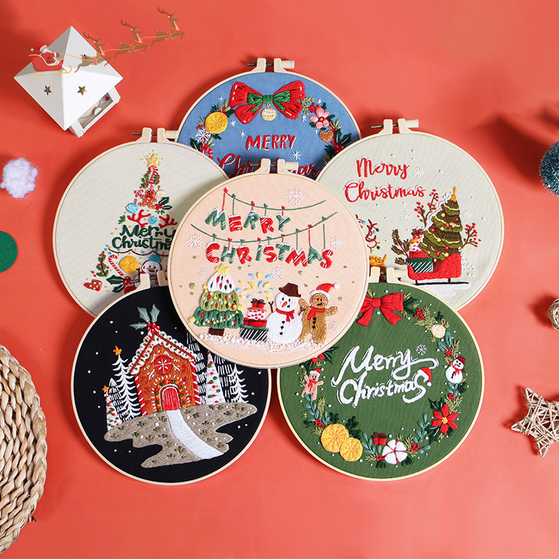 Art And Craft For Xmas - Merry Christmas DIY Embroidery Kit for