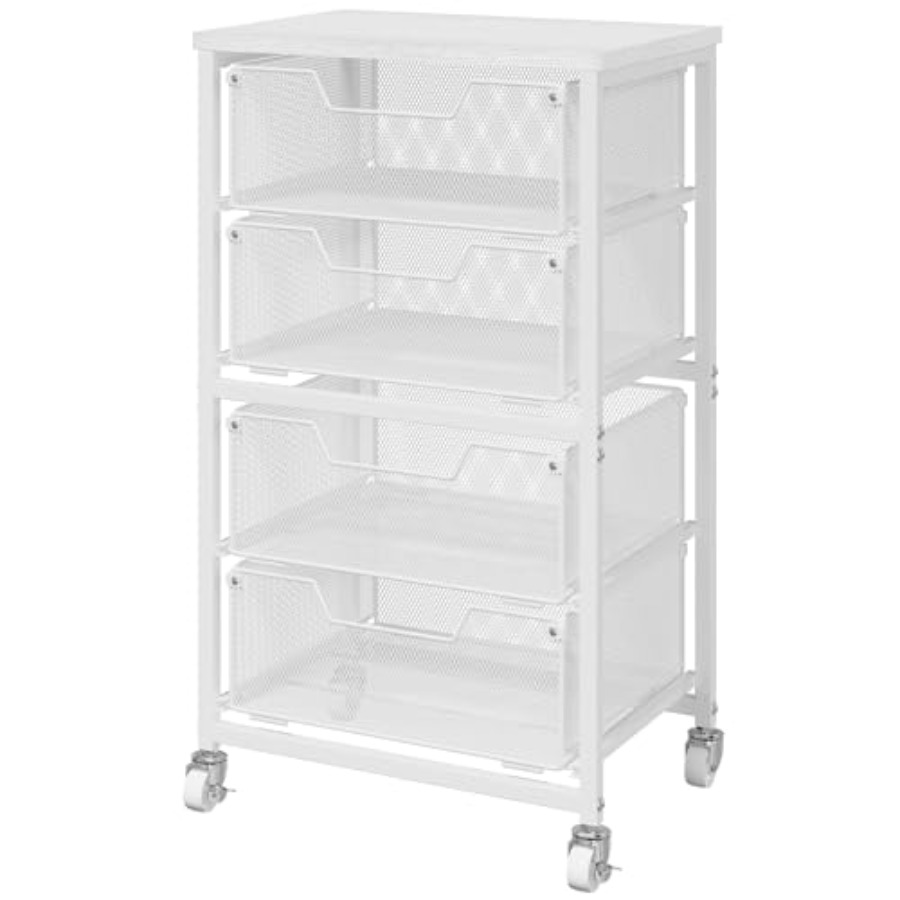 Art Craft Organizer - 4-Drawer Rolling Storage Cart Utility Cart
