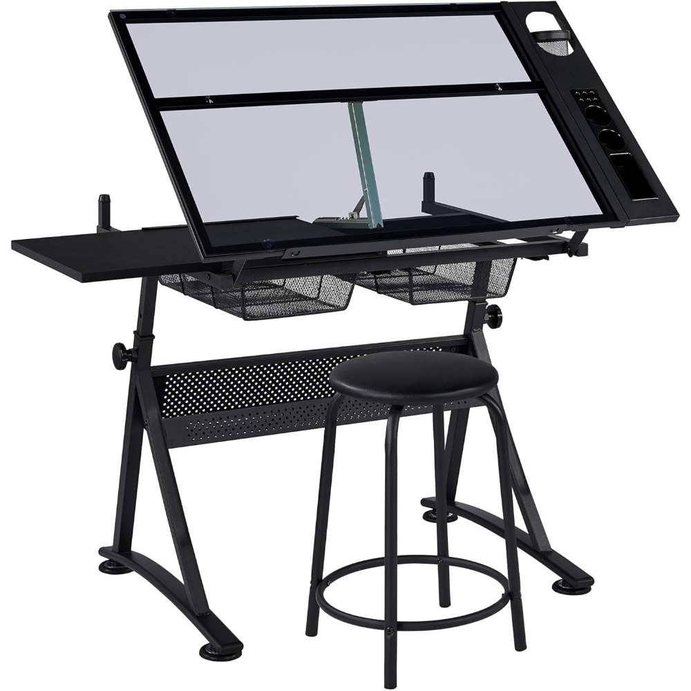 Art & Craft Kids Toys - Height Adjustable Drafting Table with Stool,