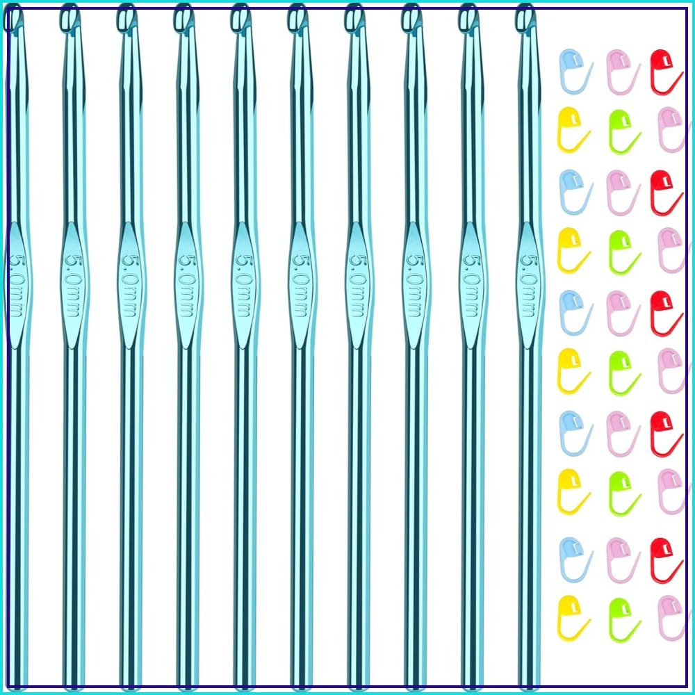 Crochet Hook Set - 10pcs Size H/5.0mm Crochet Hooks Set