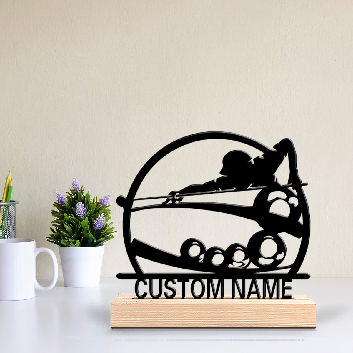 Art Craft Wood - 1pc Simple golf Customized Name Tin