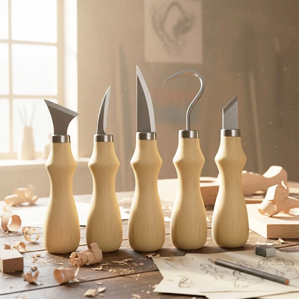 5Pcs Wood Carving Tools Set,Cu - đánh giá và giá Art Craft Wood