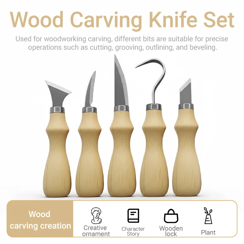 5Pcs Wood Carving Tools Set,Cu - đánh giá và giá Art Craft Wood