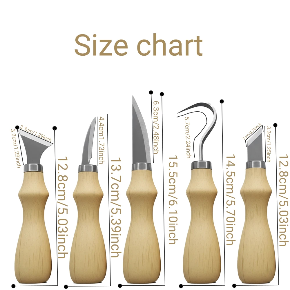 5Pcs Wood Carving Tools Set,Cu - đánh giá và giá Art Craft Wood