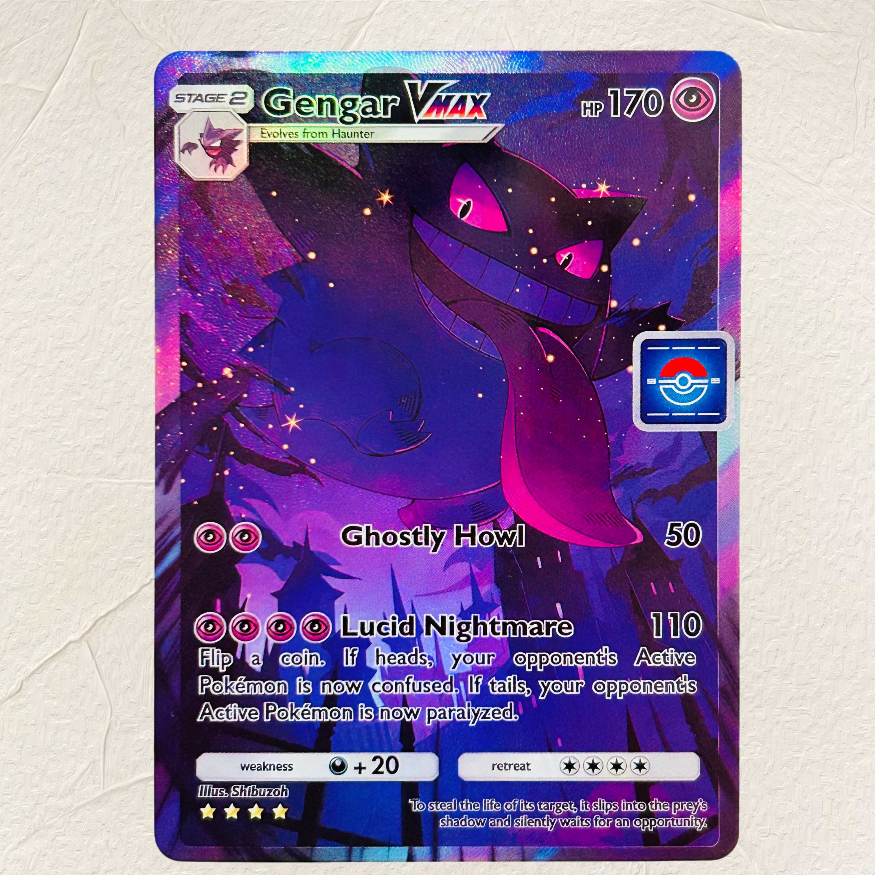 DIY Pokemon Gengar VMAX Hologr - đánh giá và giá Art Craft Games
