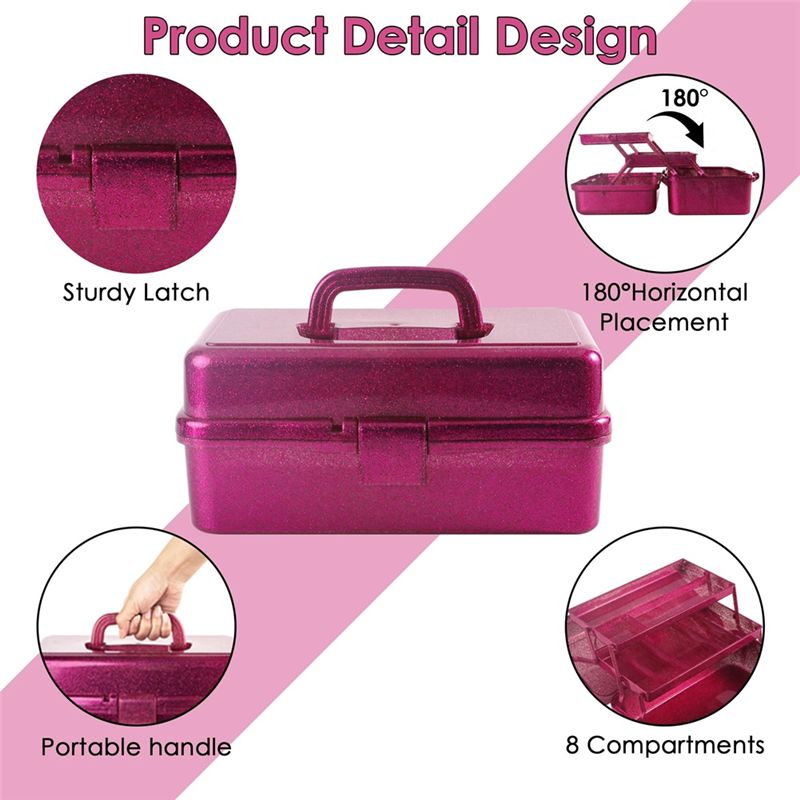 A93Z Glitter Pink & Craft Tool - đánh giá và giá Art Craft Organizer