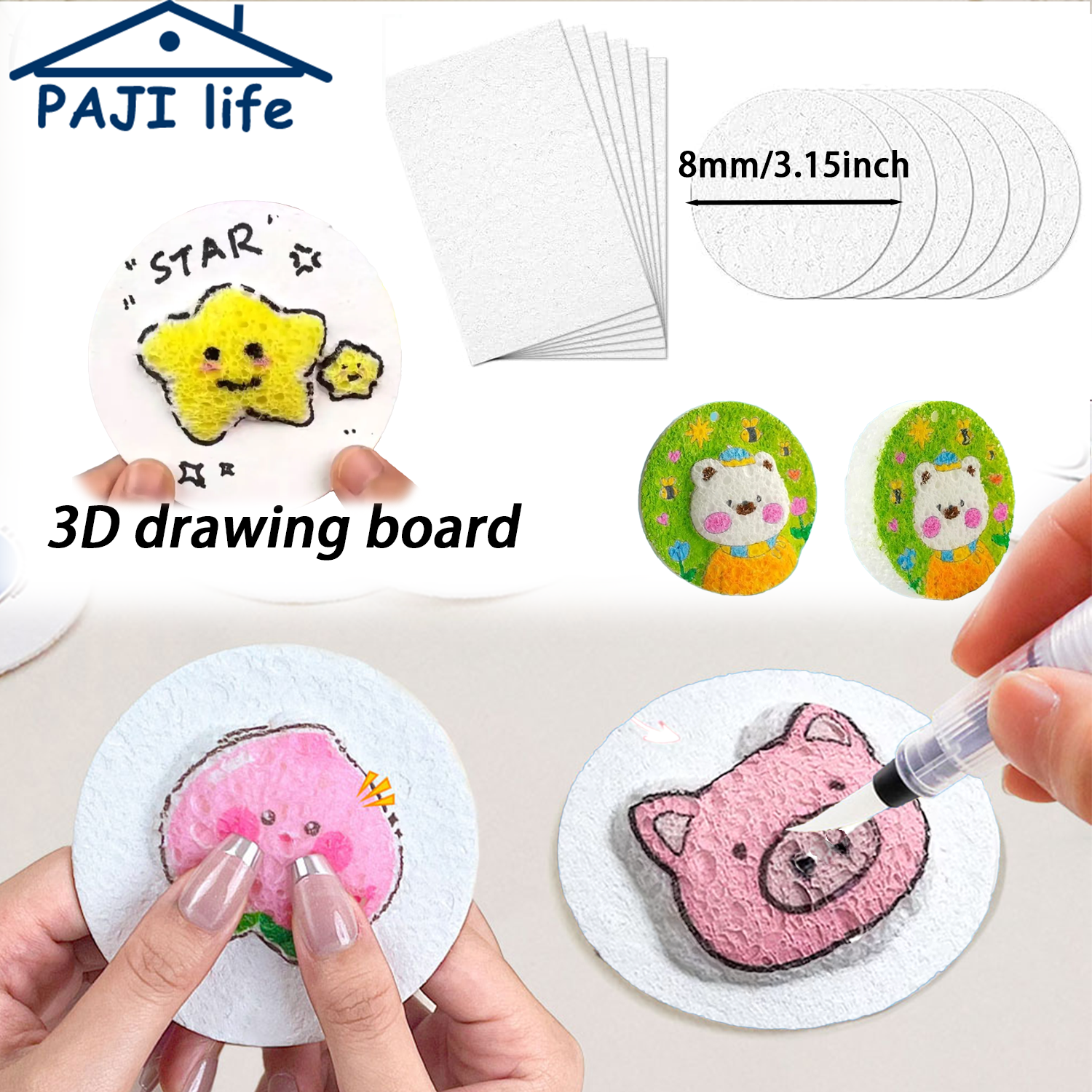 3D Puffy Foam Texture Painting - đánh giá và giá Art Craft With Paper