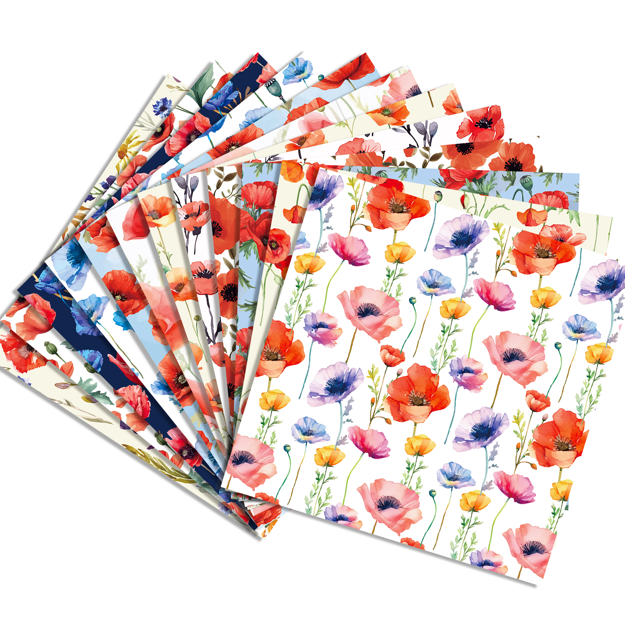 24pcs 30*30cm Poppy Red Flower - đánh giá và giá Art Craft With Paper