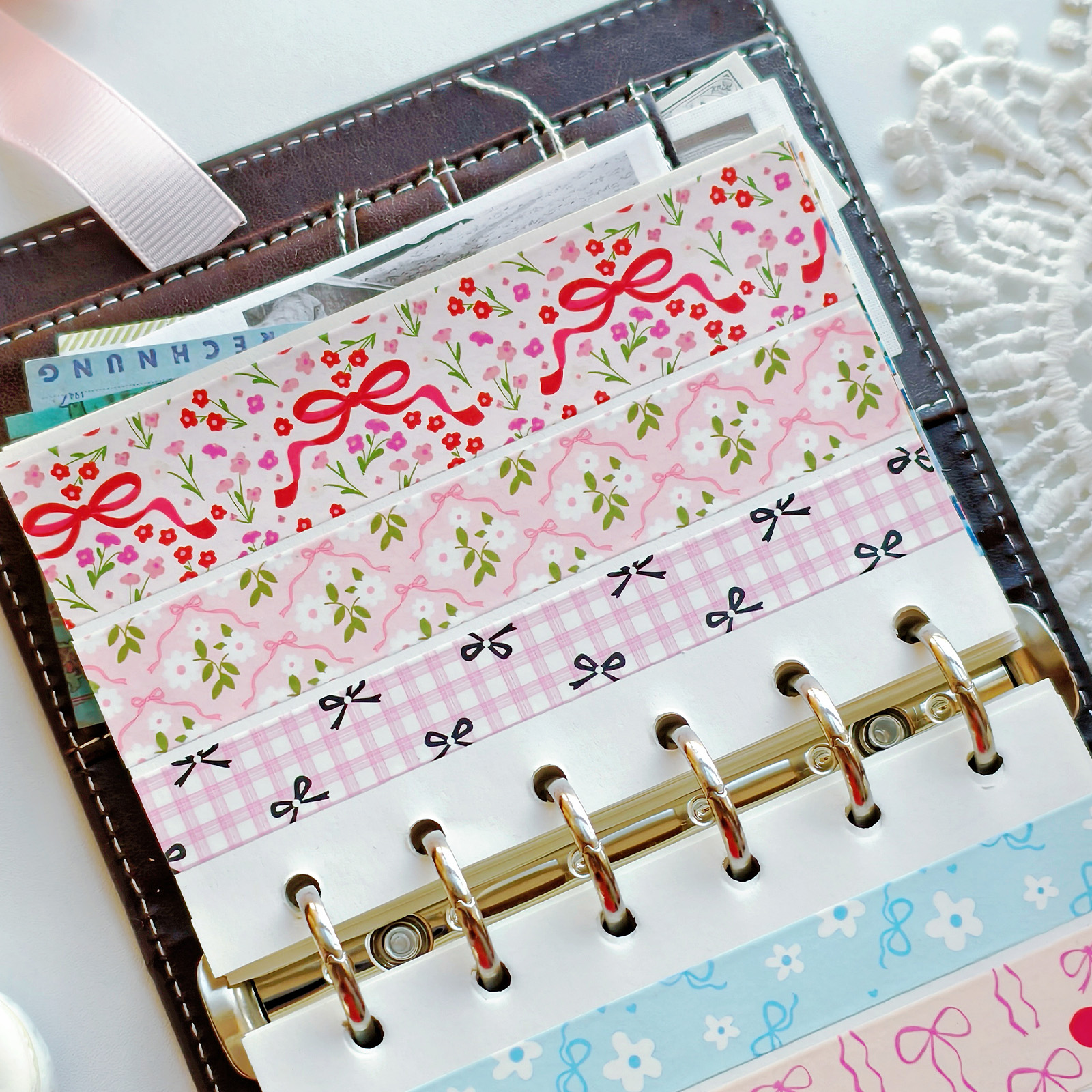 16 Rolls Pink Bow Washi Tapes  - đánh giá và giá Washi Tape Rolls