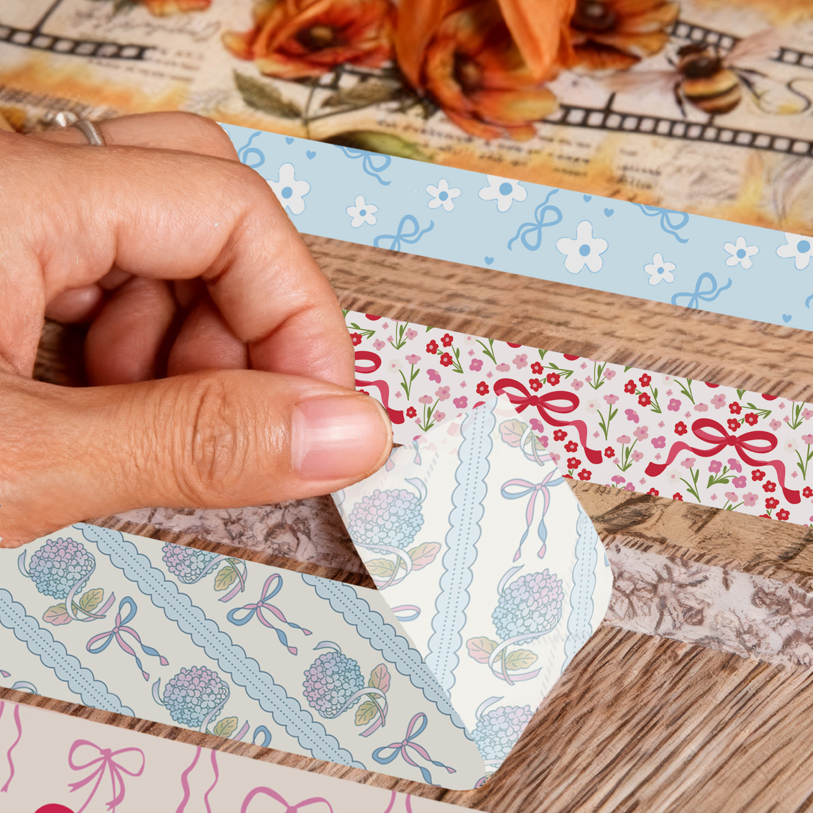 16 Rolls Pink Bow Washi Tapes  - đánh giá và giá Washi Tape Rolls