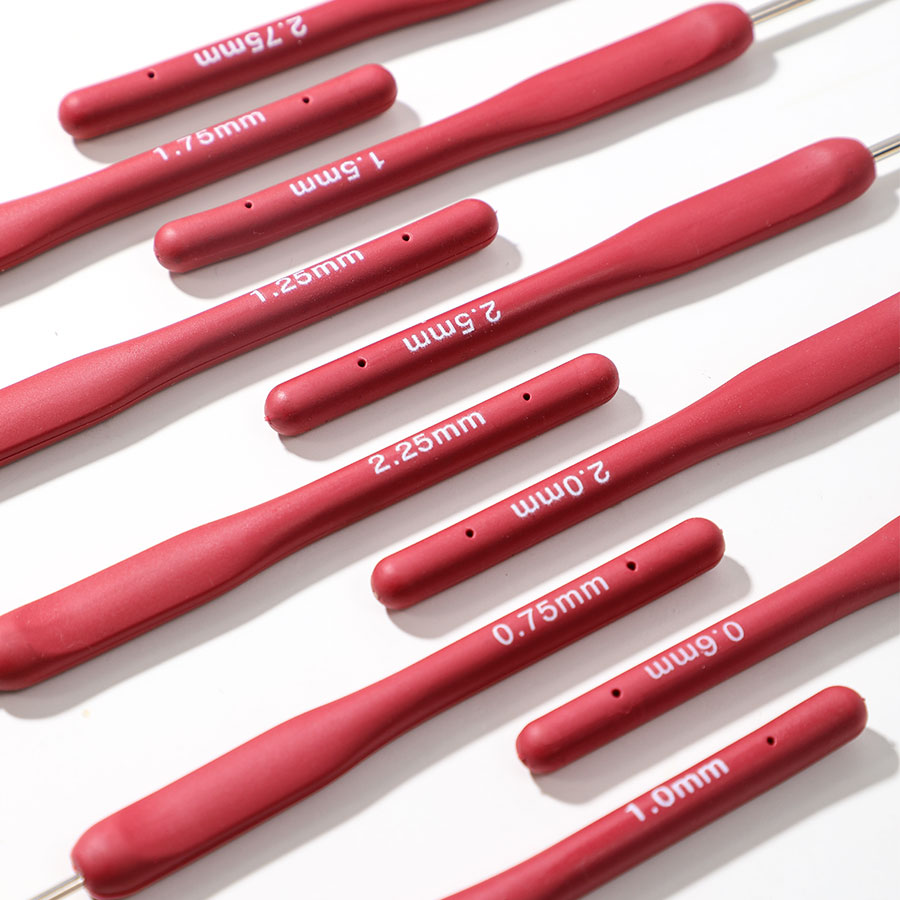 10pcs Red Crochet Set Kit Sili - đánh giá và giá Crochet Hook Set