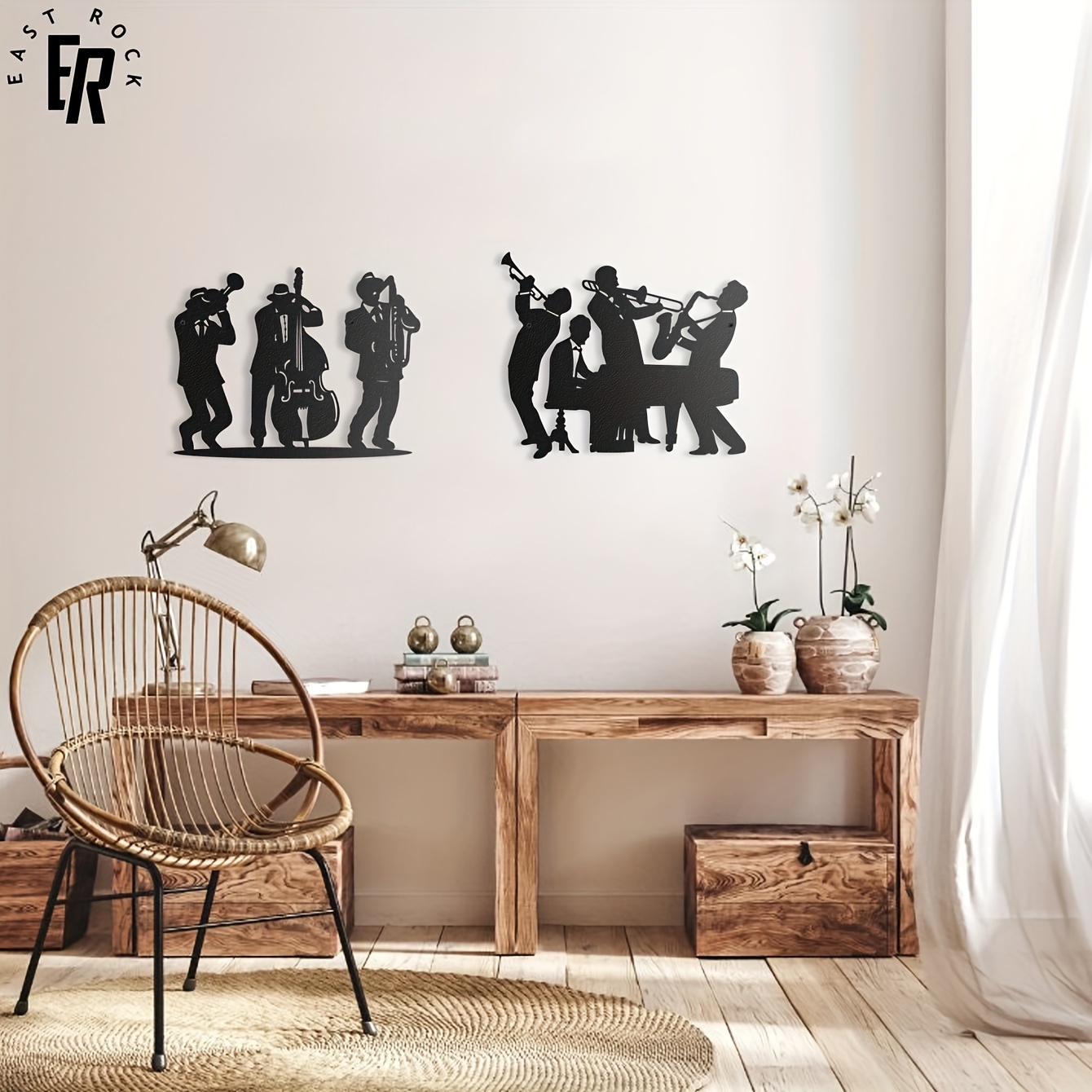 Metal Musician Silhouette Wall - đánh giá và giá Art Craft Cafe