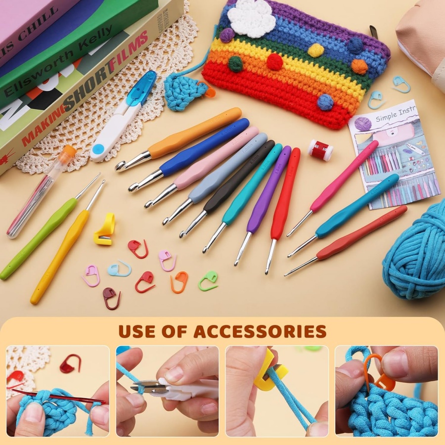 New Design Colorful Crochet Ho - đánh giá và giá Crochet Hook Set