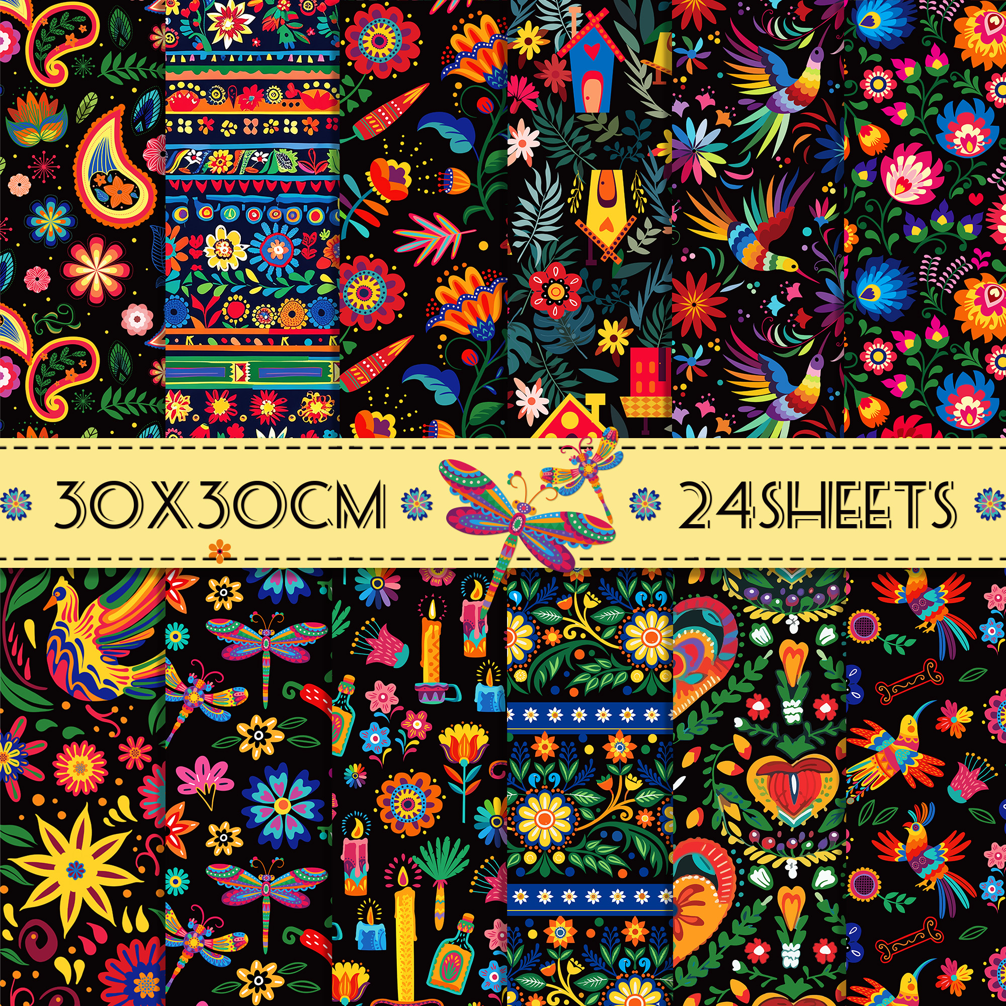 24pcs Mexican Scrapbook Paper  - đánh giá và giá Art Craft With Paper