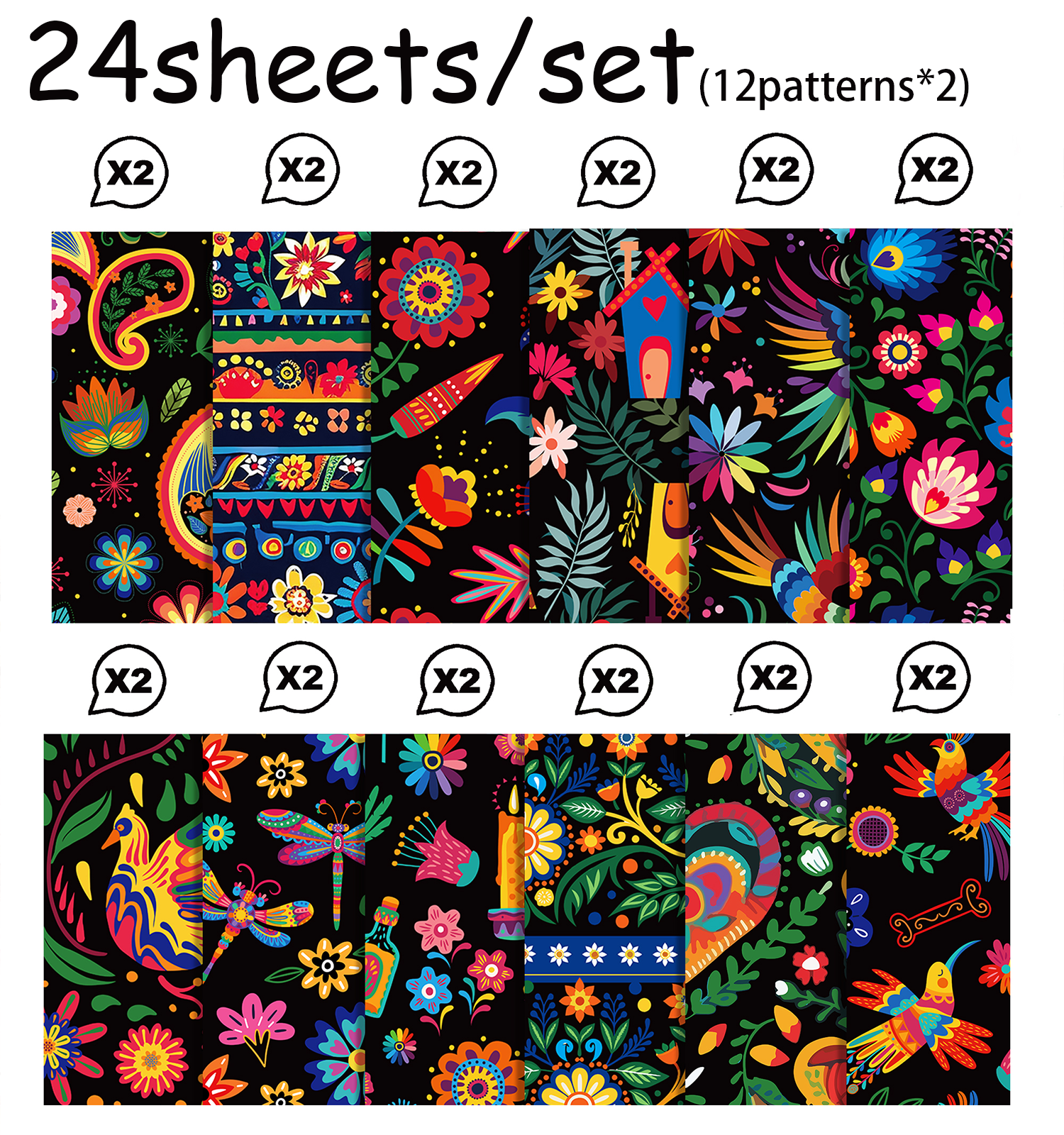24pcs Mexican Scrapbook Paper  - đánh giá và giá Art Craft With Paper