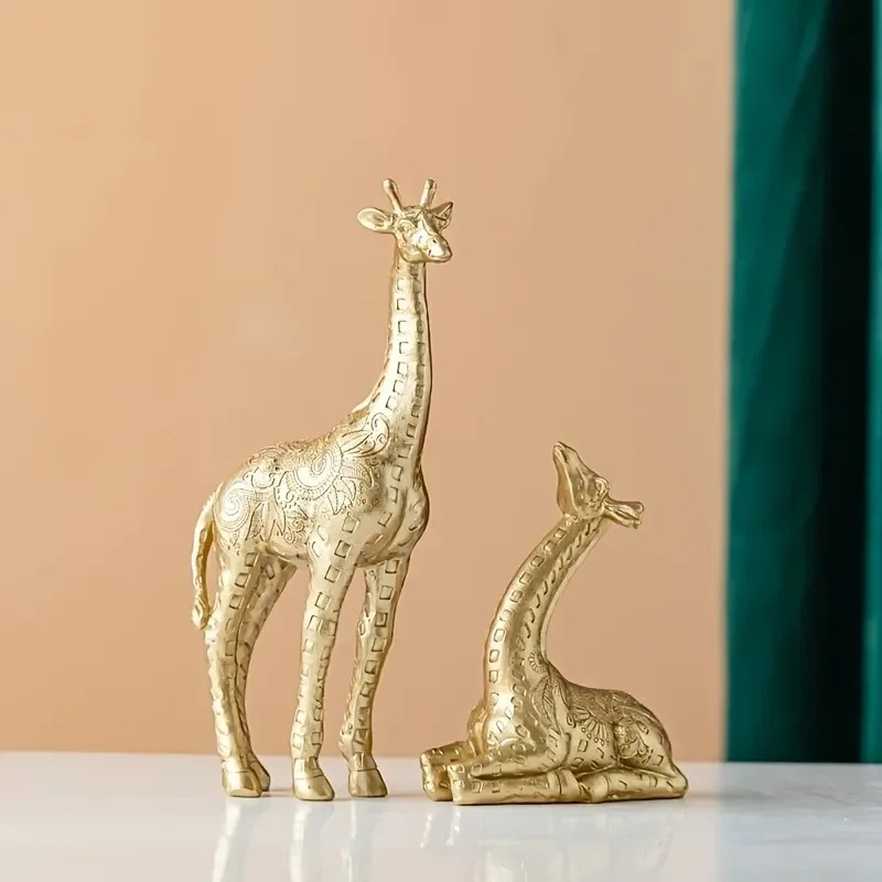 2pcs/set Giraffe Ornament, Gol - đánh giá và giá Art Craft Cafe