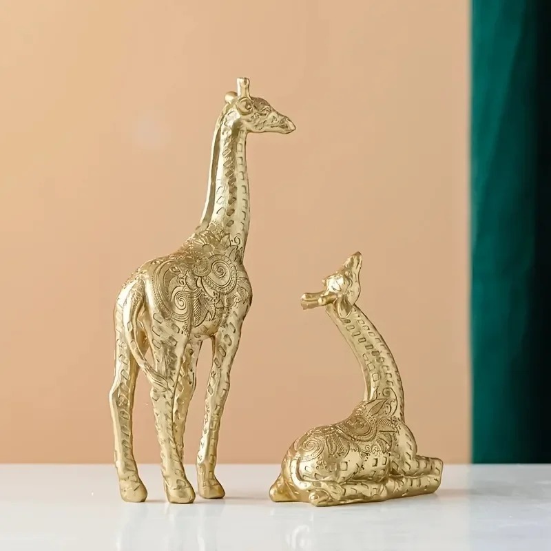 2pcs/set Giraffe Ornament, Gol - đánh giá và giá Art Craft Cafe