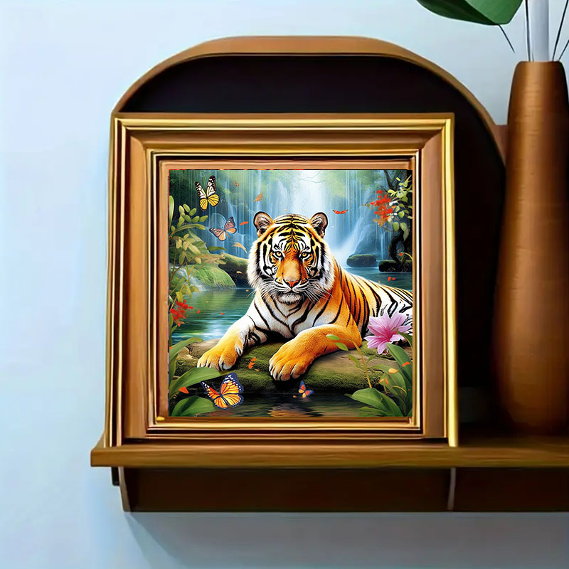 1 set of Tiger King Diamond Pa - đánh giá và giá Art Craft Animals