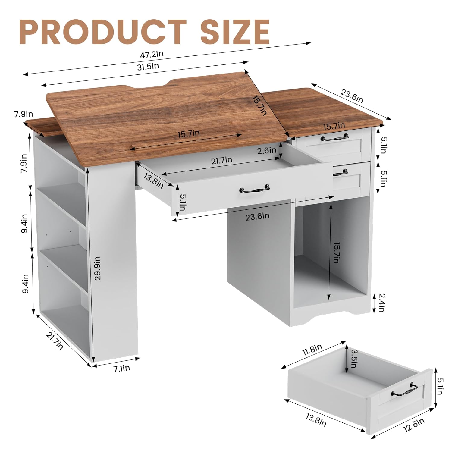 Drafting Table with Storage Ca - đánh giá và giá Art & Craft Kids Toys