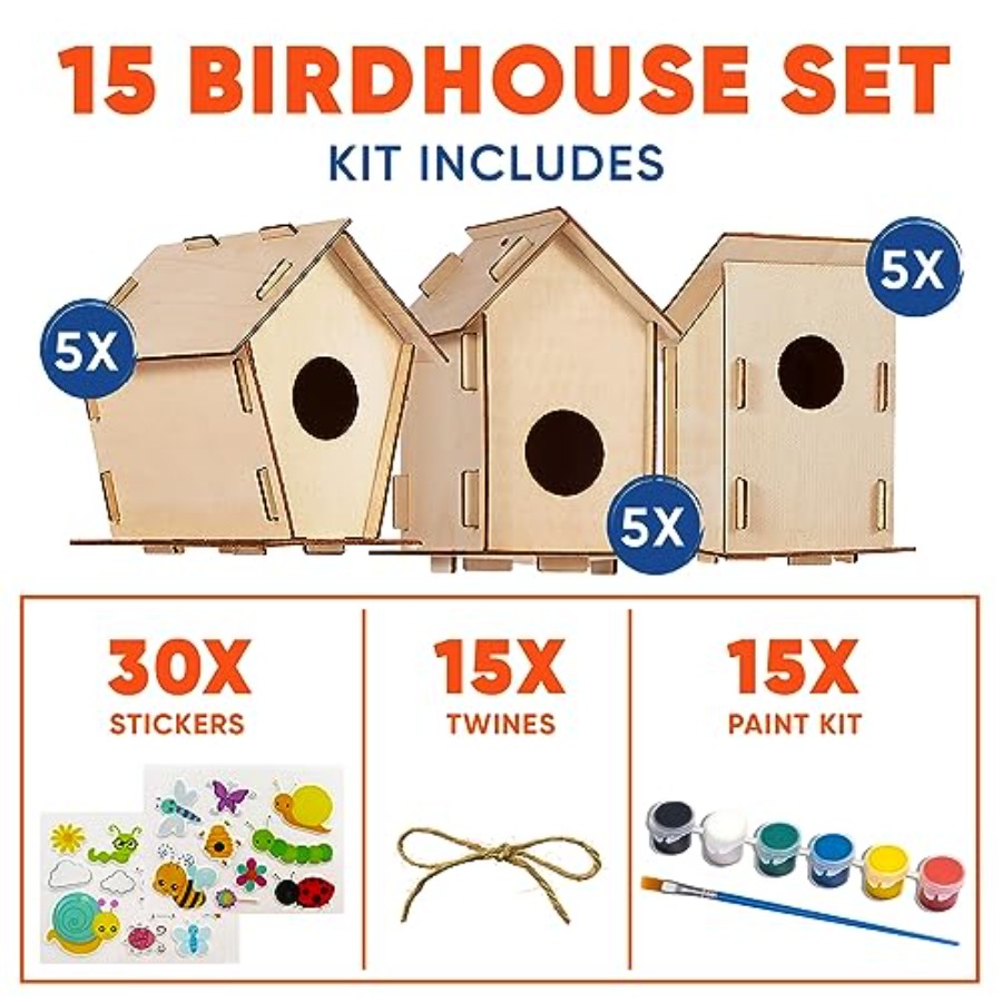 Kit - Unfinished Wood Bird Hou - đánh giá và giá Art & Craft Kids Toys