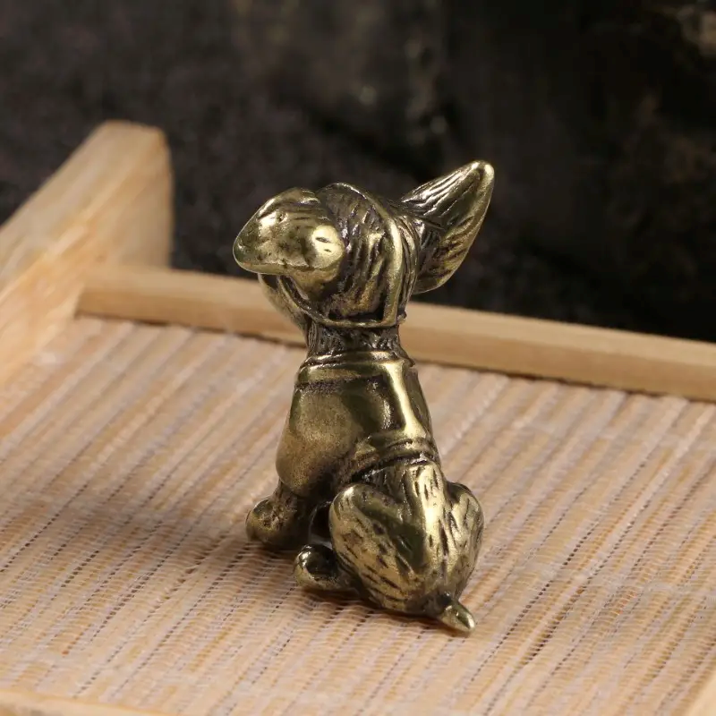 Small Dog Ornament Brass Statu - đánh giá và giá Art Craft Cafe