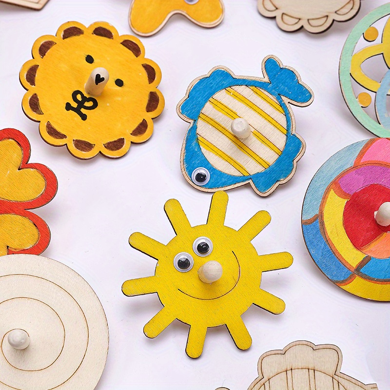 Wooden Spinning Top Craft Kit  - đánh giá và giá Eco Art Craft
