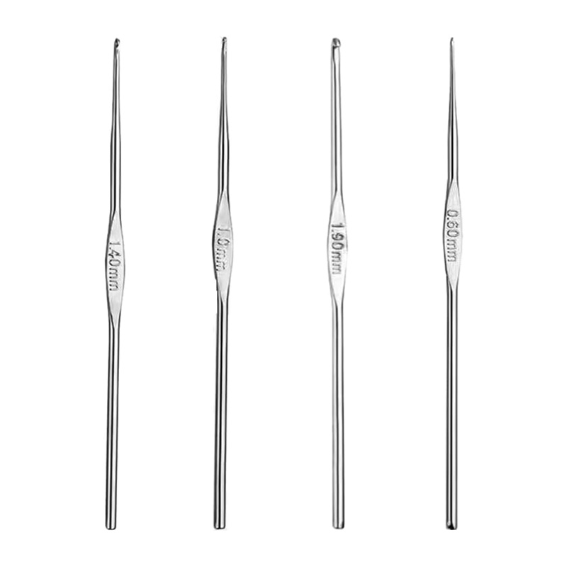 4 Pcs Stainless Steel Crochet  - đánh giá và giá Crochet Hook Set