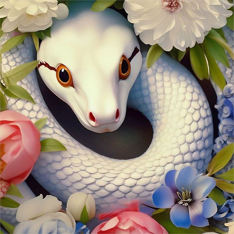 1 set of White Snake Diamond P - đánh giá và giá Art Craft Animals