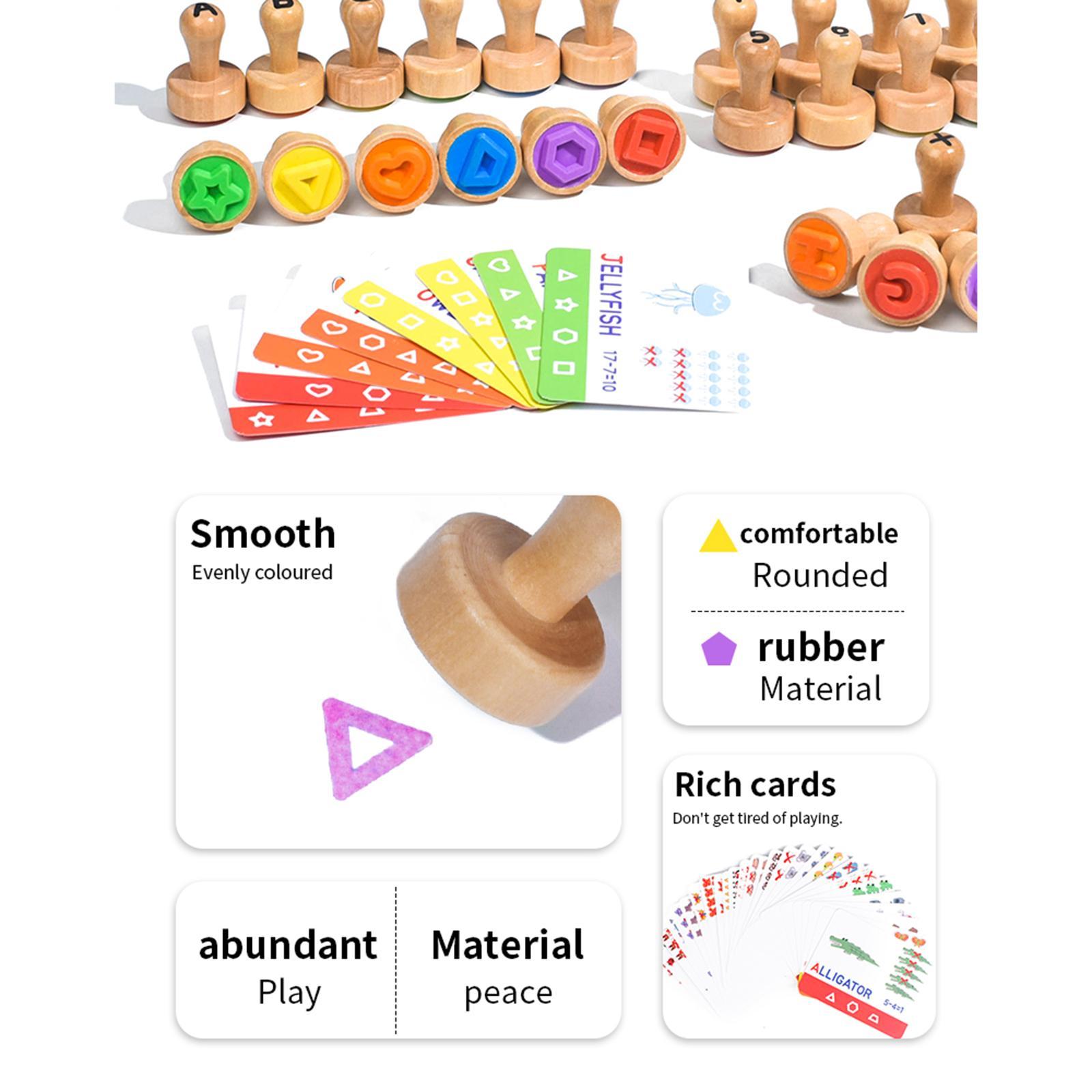 Wooden Alphabet Number Stamp E - đánh giá và giá Art Craft For 3 Year Old