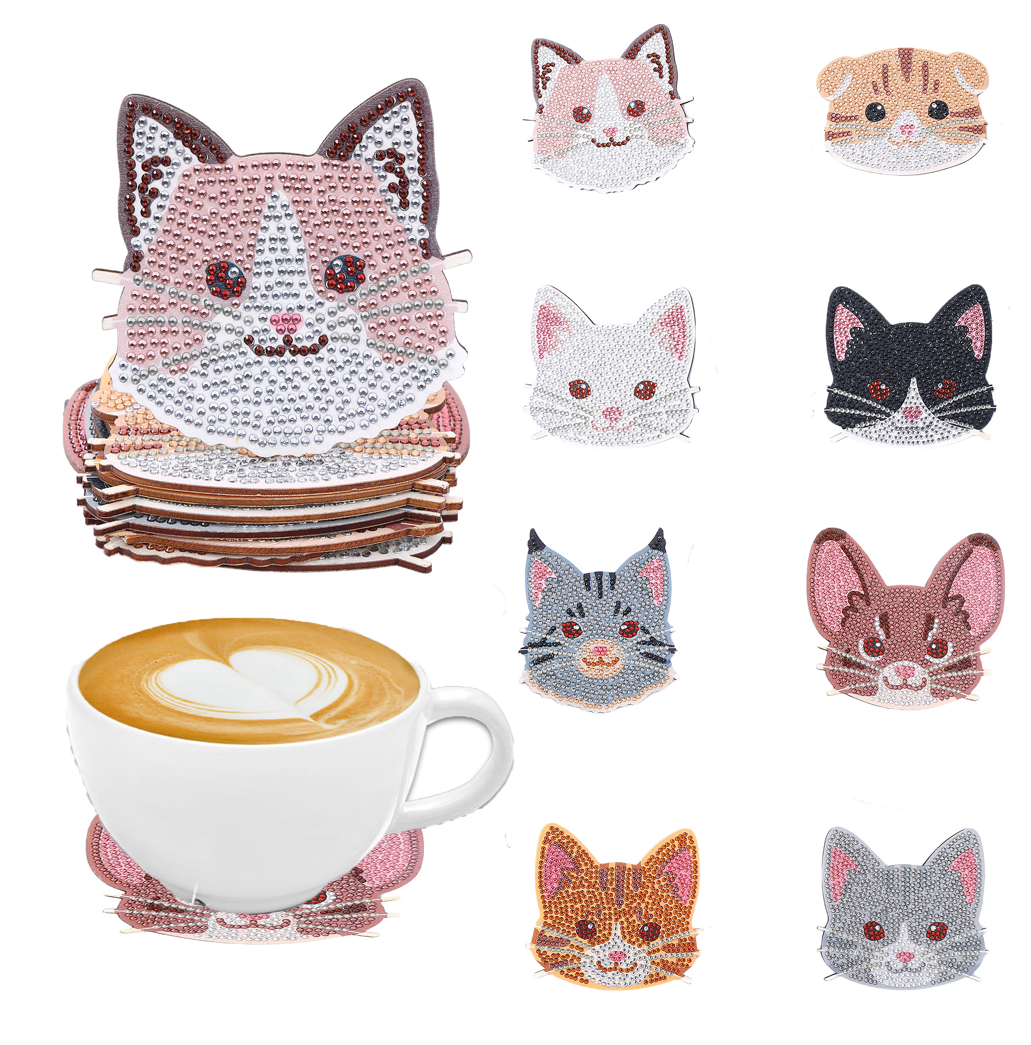 8 pieces DIY diamond painting  - đánh giá và giá Art Craft Animals