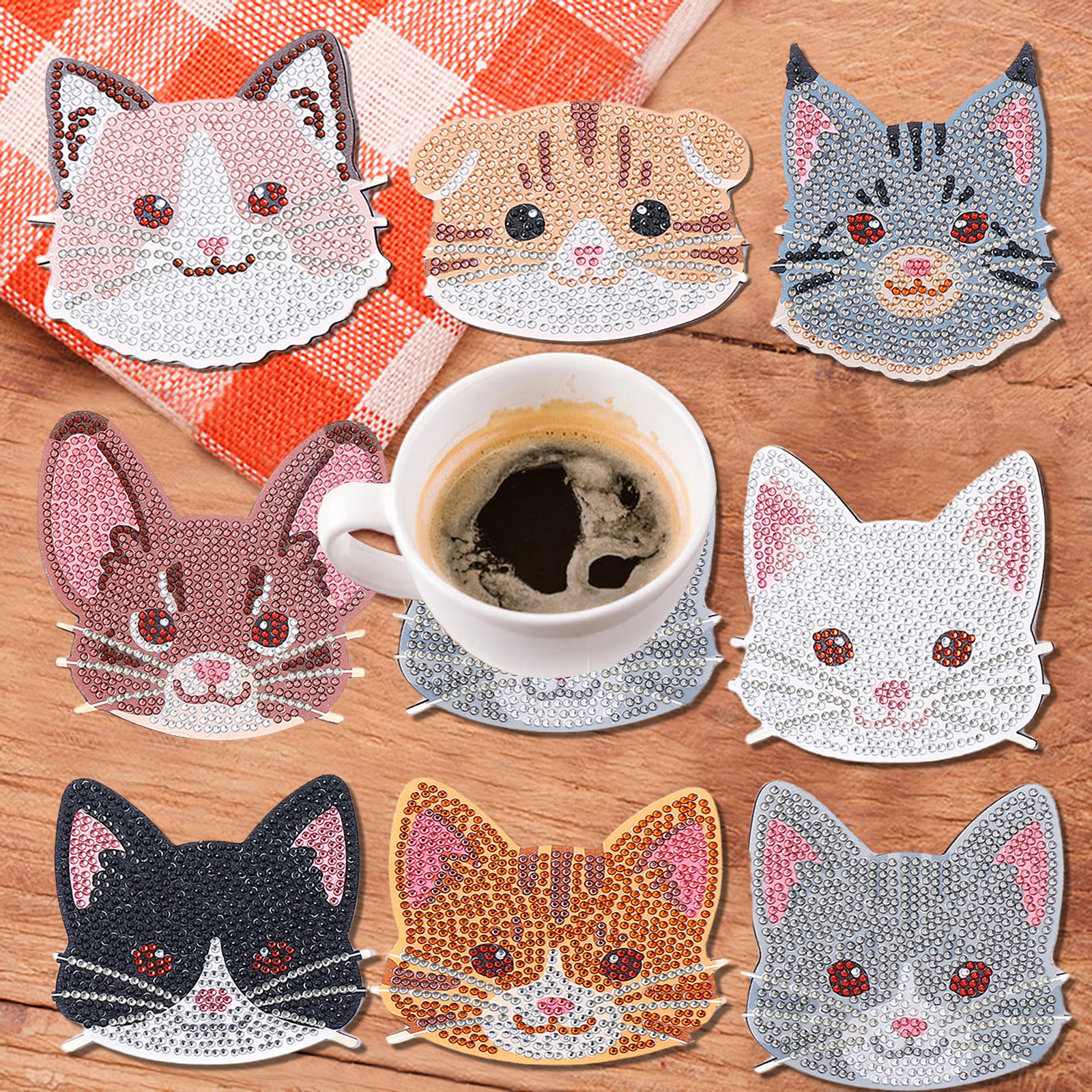 8 pieces DIY diamond painting  - đánh giá và giá Art Craft Animals