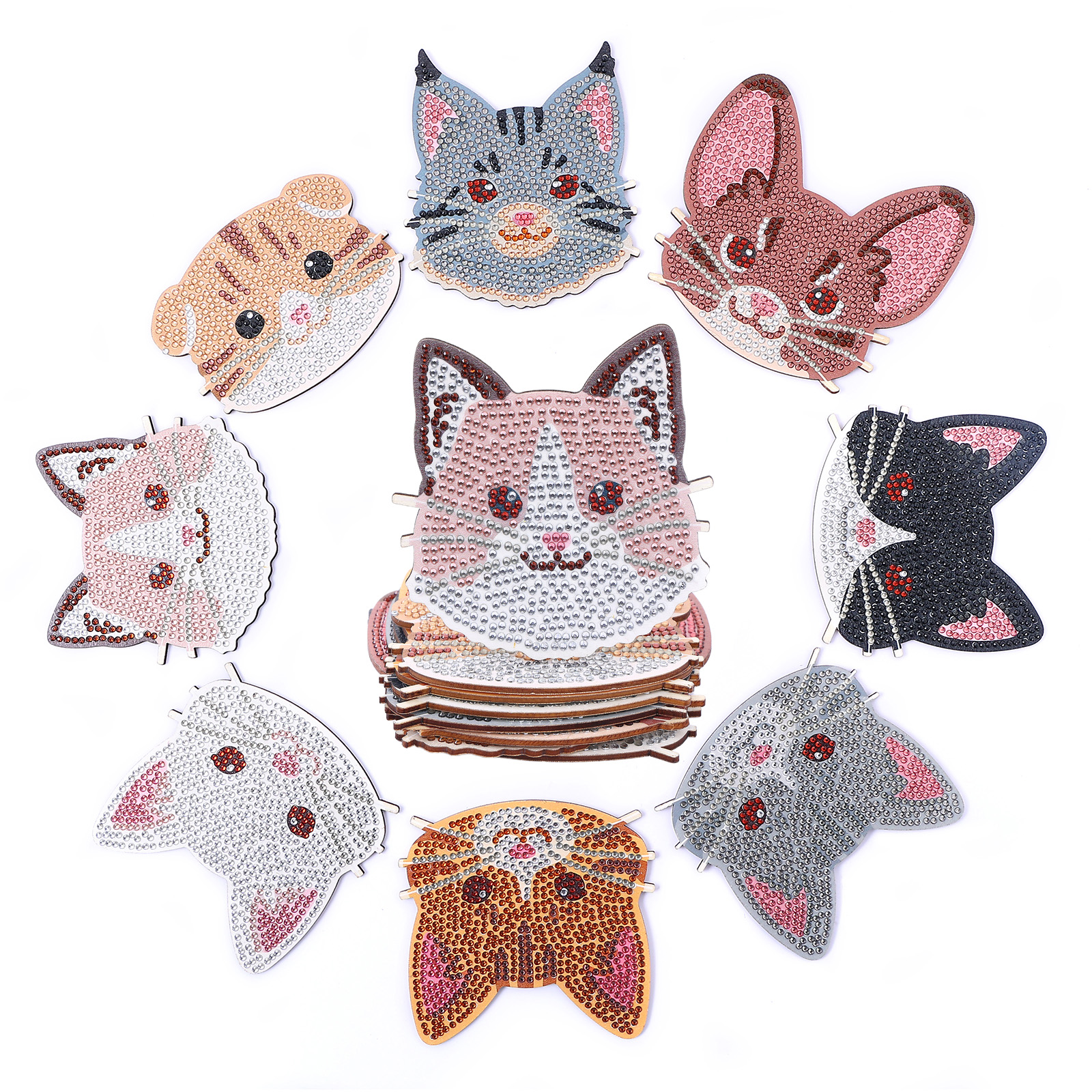 8 pieces DIY diamond painting  - đánh giá và giá Art Craft Animals