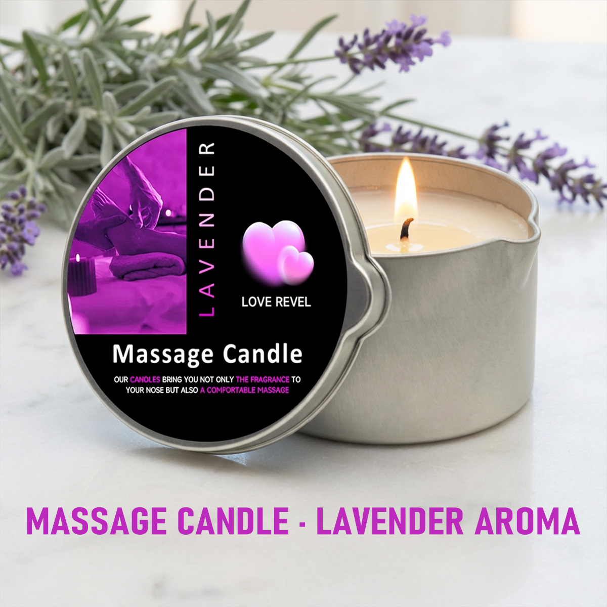 Massage Oil Candle Lavender 2o - đánh giá và giá Soy Candle Fragrance Oil