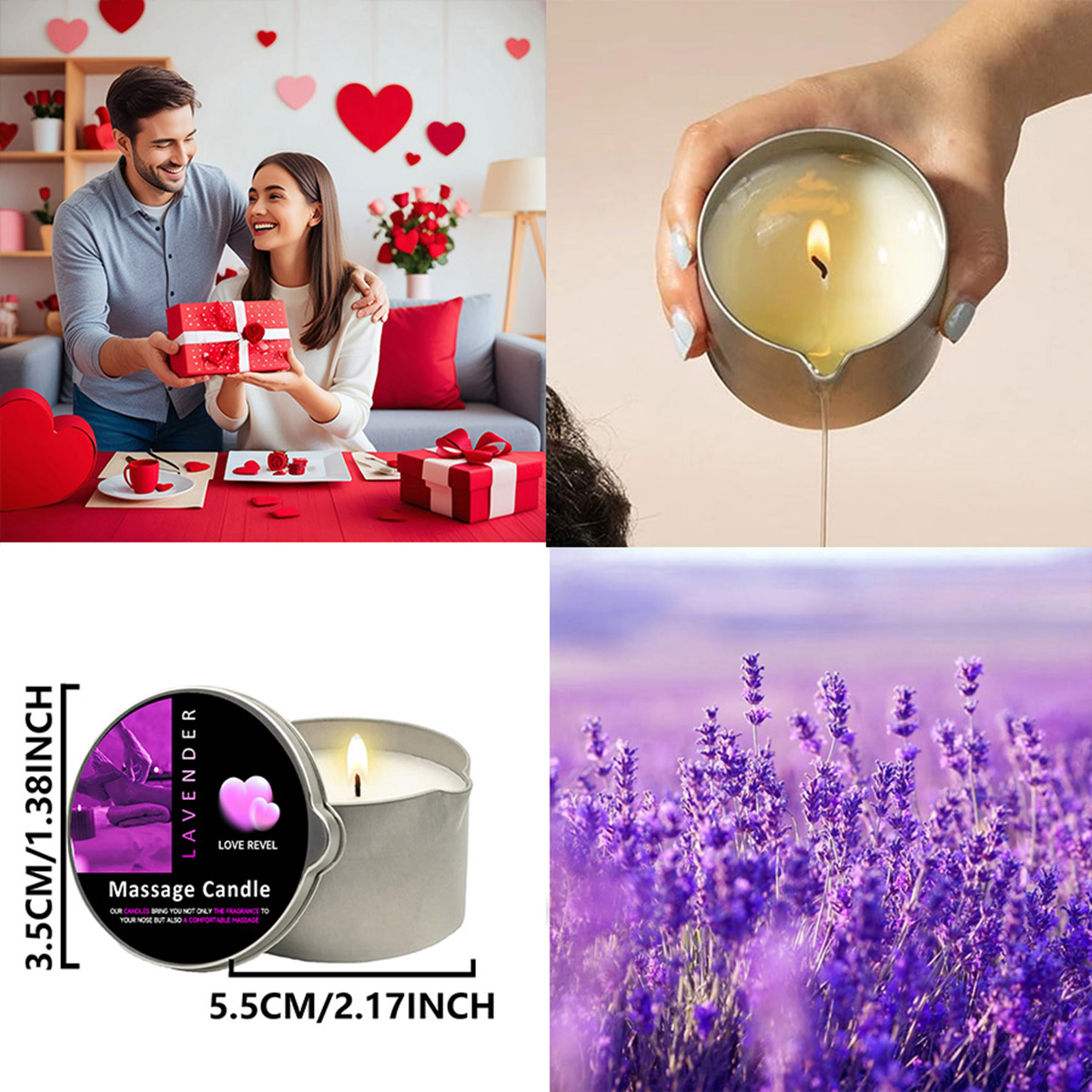 Massage Oil Candle Lavender 2o - đánh giá và giá Soy Candle Fragrance Oil