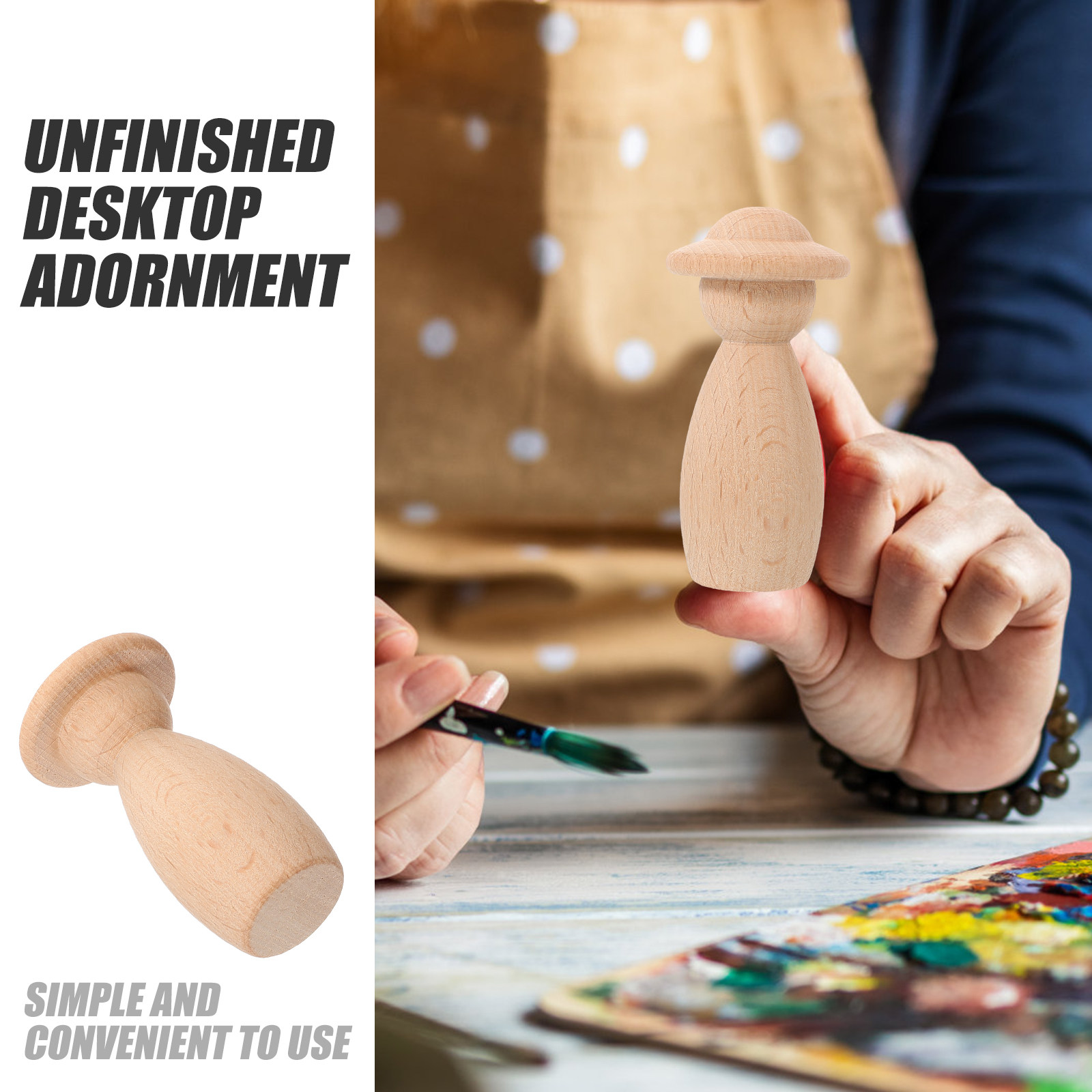 DIY Unpainted Wooden Peg Peopl - đánh giá và giá Art And Craft For Nursery