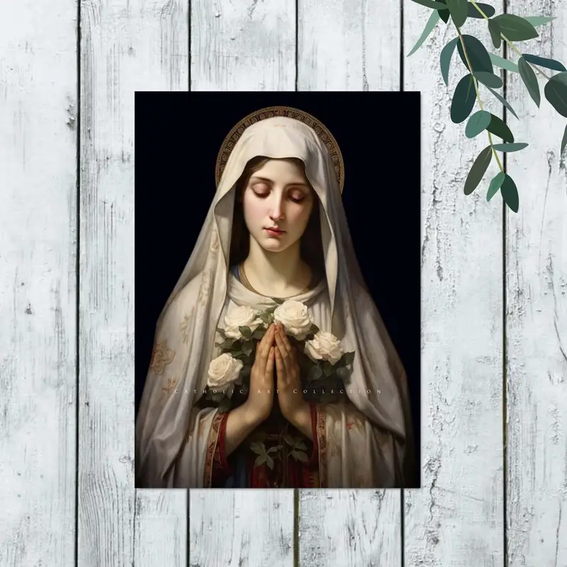 1pc Pray for Mary Canvas Wall  - đánh giá và giá Art & Craft Kids Toys