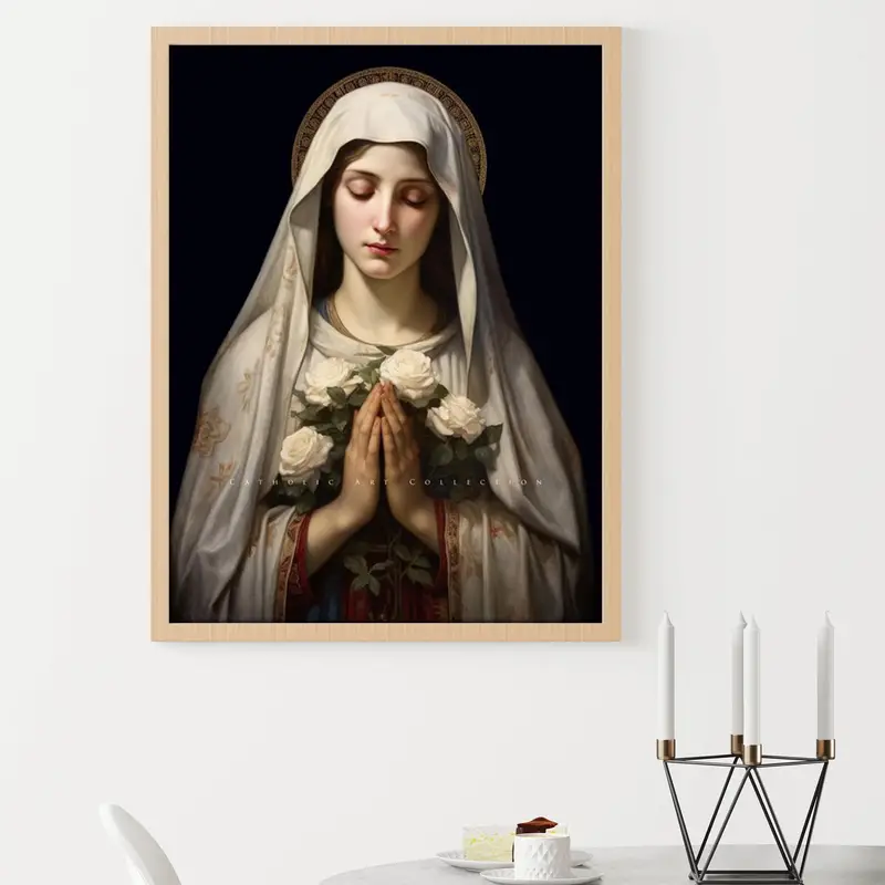 1pc Pray for Mary Canvas Wall  - đánh giá và giá Art & Craft Kids Toys