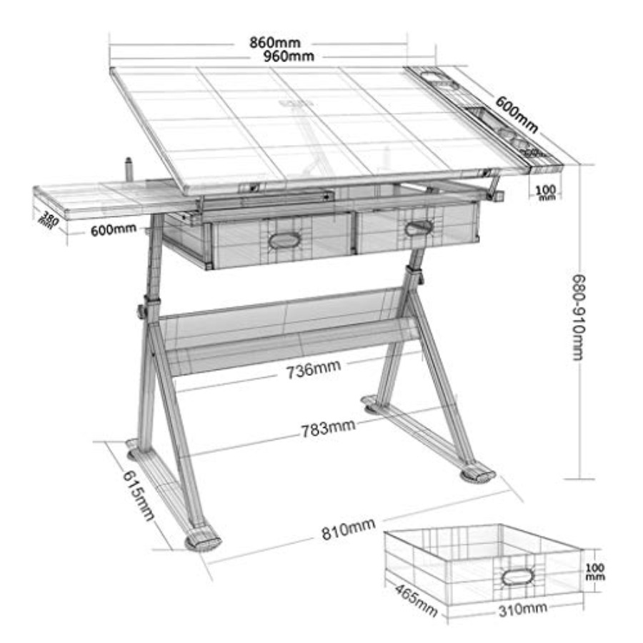 Drafting Table with Storage He - đánh giá và giá Art & Craft Kids Toys