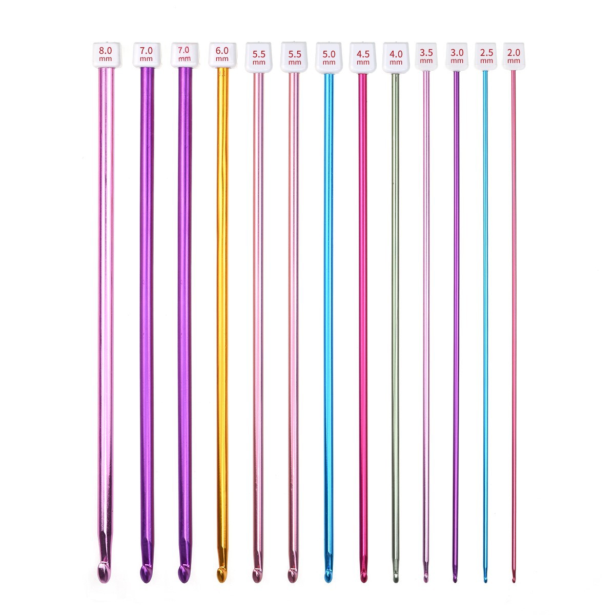 11Pcs/pack Colorful Iron 27cm  - đánh giá và giá Crochet Hook Set