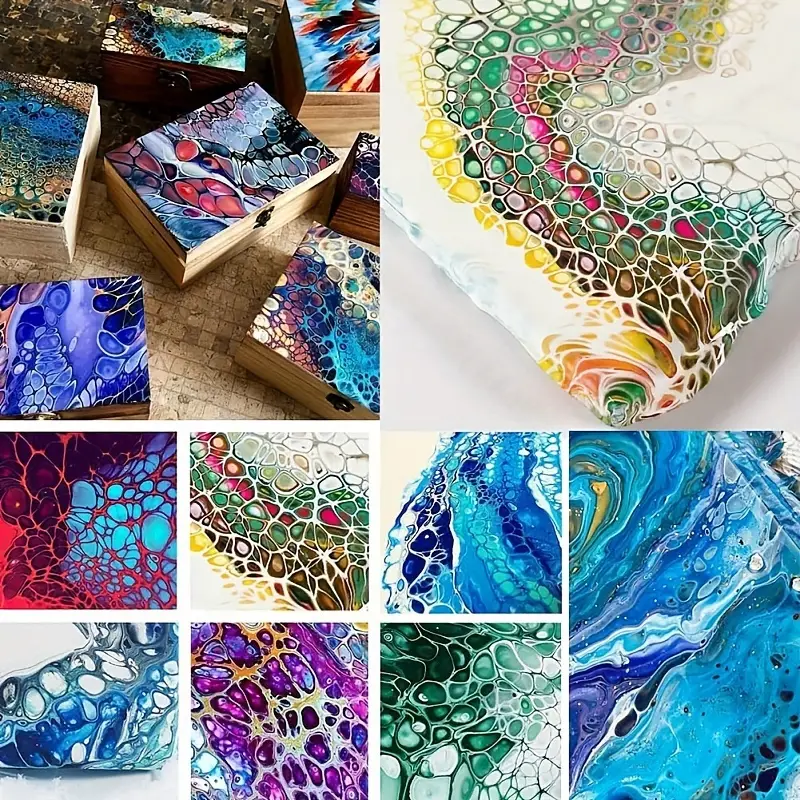3.3oz/6.76oz silicone Pouring  - đánh giá và giá Acrylic Pour Paint