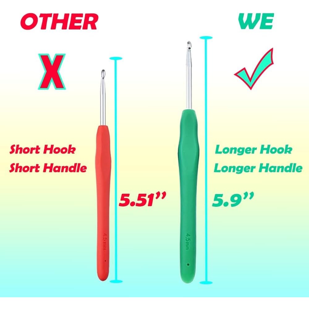 Ergonomic Crochet Hooks Set, 9 - đánh giá và giá Crochet Hook Set
