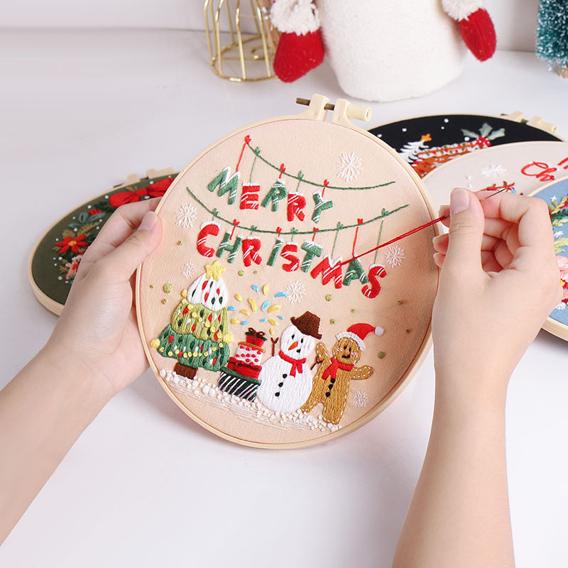 Merry Christmas DIY Embroidery - đánh giá và giá Art And Craft For Xmas