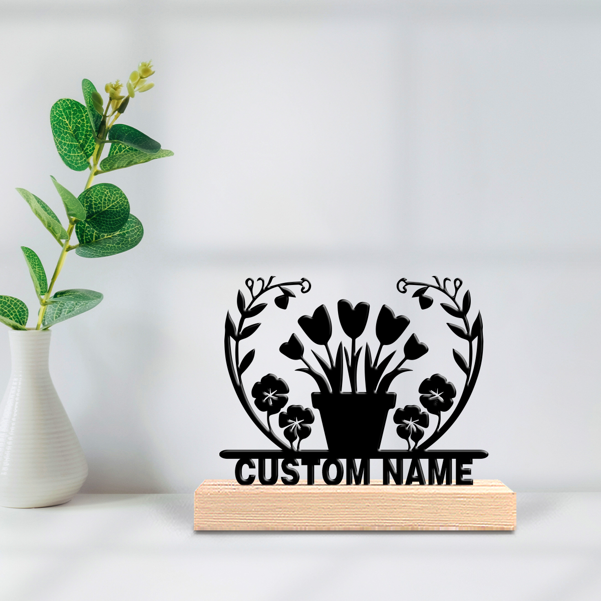 1pc flower grass Custom Text I - đánh giá và giá Art Craft Wood